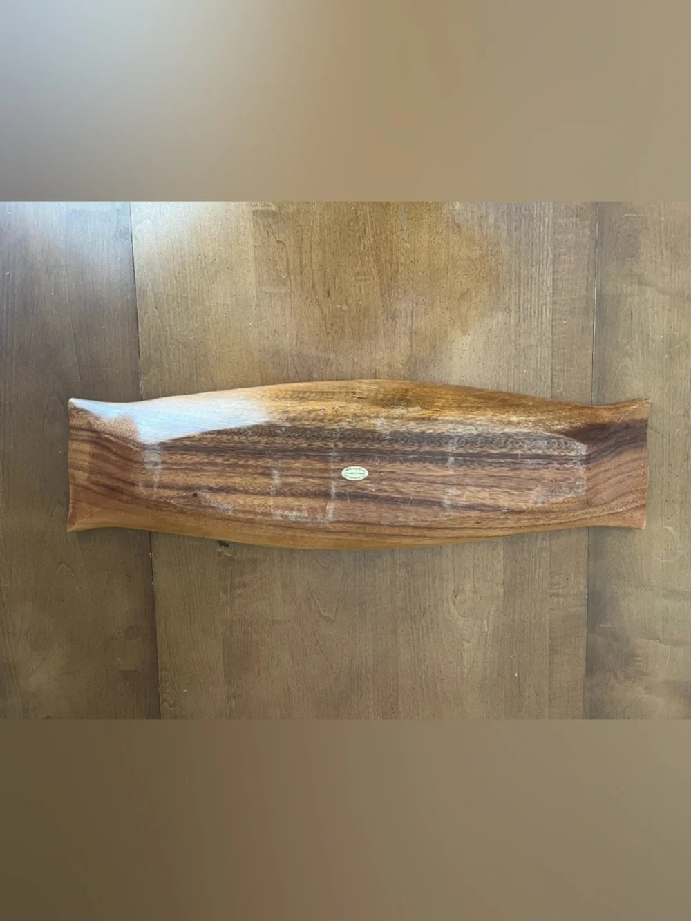 Vintage Monkey Pod Wood Divided Serving Tray Hand‎ Crafted Philippines 24 Inch